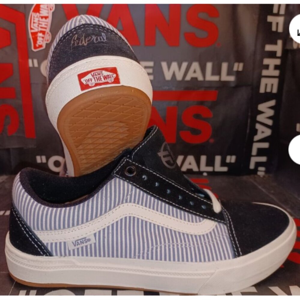 Vans Men's 7/Women 8.5 BMX Old Skool Federal Pinstripe w/ extra laces VN0A5HEZ39